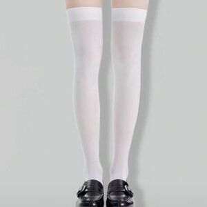White Over-the-Knee Socks, one size fits most